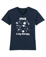 Space Is My Therapy Tricou mânecă scurtă guler V Bărbat Presenter