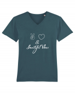 Love Peace & Beautiful Vibes Tricou mânecă scurtă guler V Bărbat Presenter