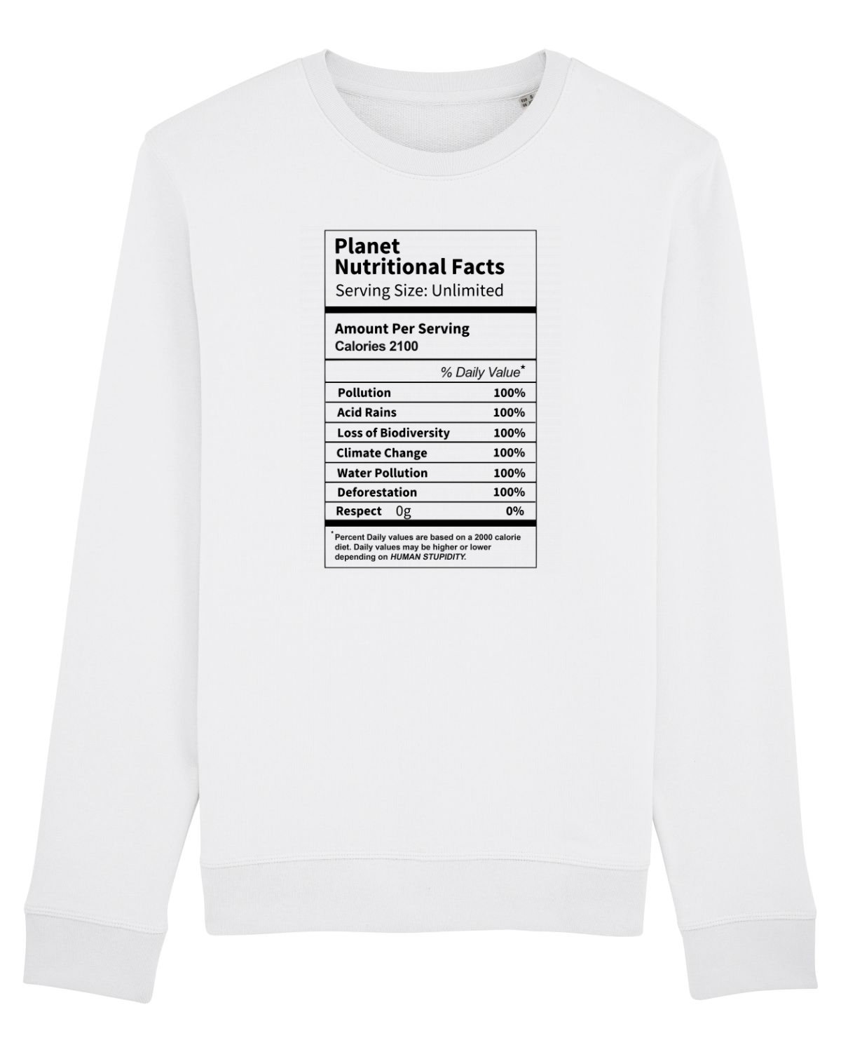 Bluză mânecă lungă Unisex Rise White