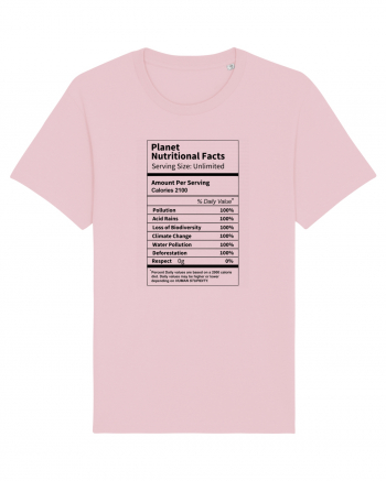 Planet Earth Nutritional Facts Cotton Pink