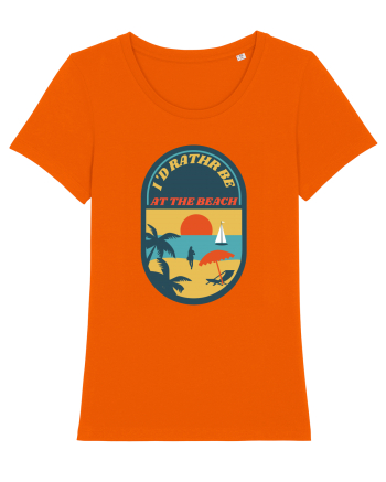I'd Rather Be At The Beach  Bright Orange