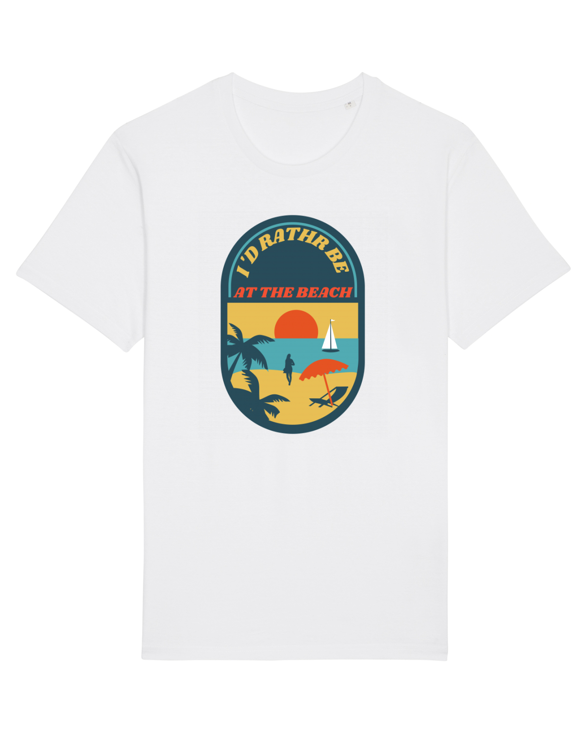 Tricou mânecă scurtă Unisex Rocker White