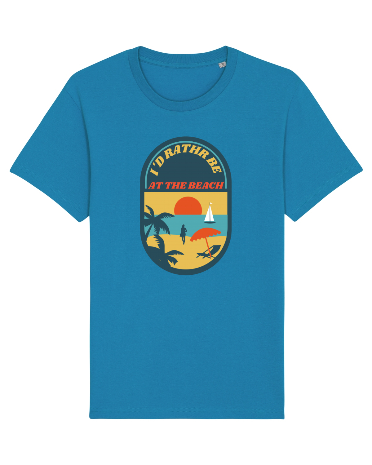 Tricou mânecă scurtă Unisex Rocker Azur