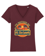 I'd Rather Be At The Beach  Tricou mânecă scurtă guler V Damă Evoker