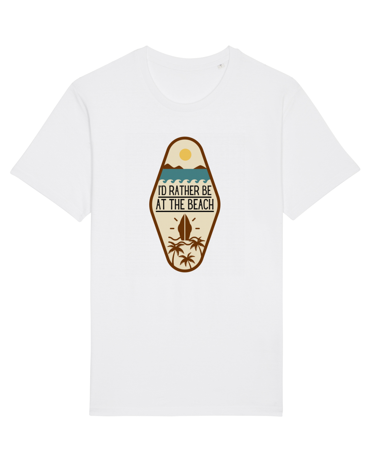 Tricou mânecă scurtă Unisex Rocker White