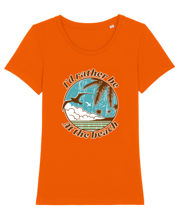 I'd Rather Be At The Beach  Bright Orange