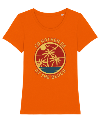 I'd Rather Be At The Beach  Bright Orange