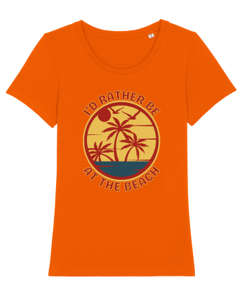 I'd Rather Be At The Beach  Bright Orange