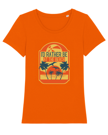 I'd Rather Be At The Beach  Bright Orange
