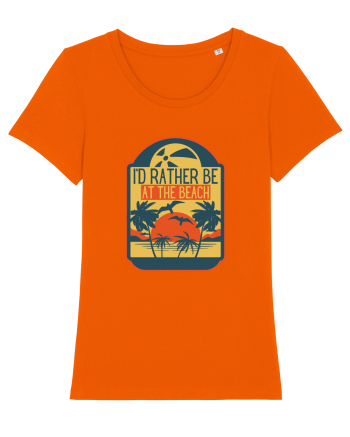 I'd Rather Be At The Beach  Bright Orange