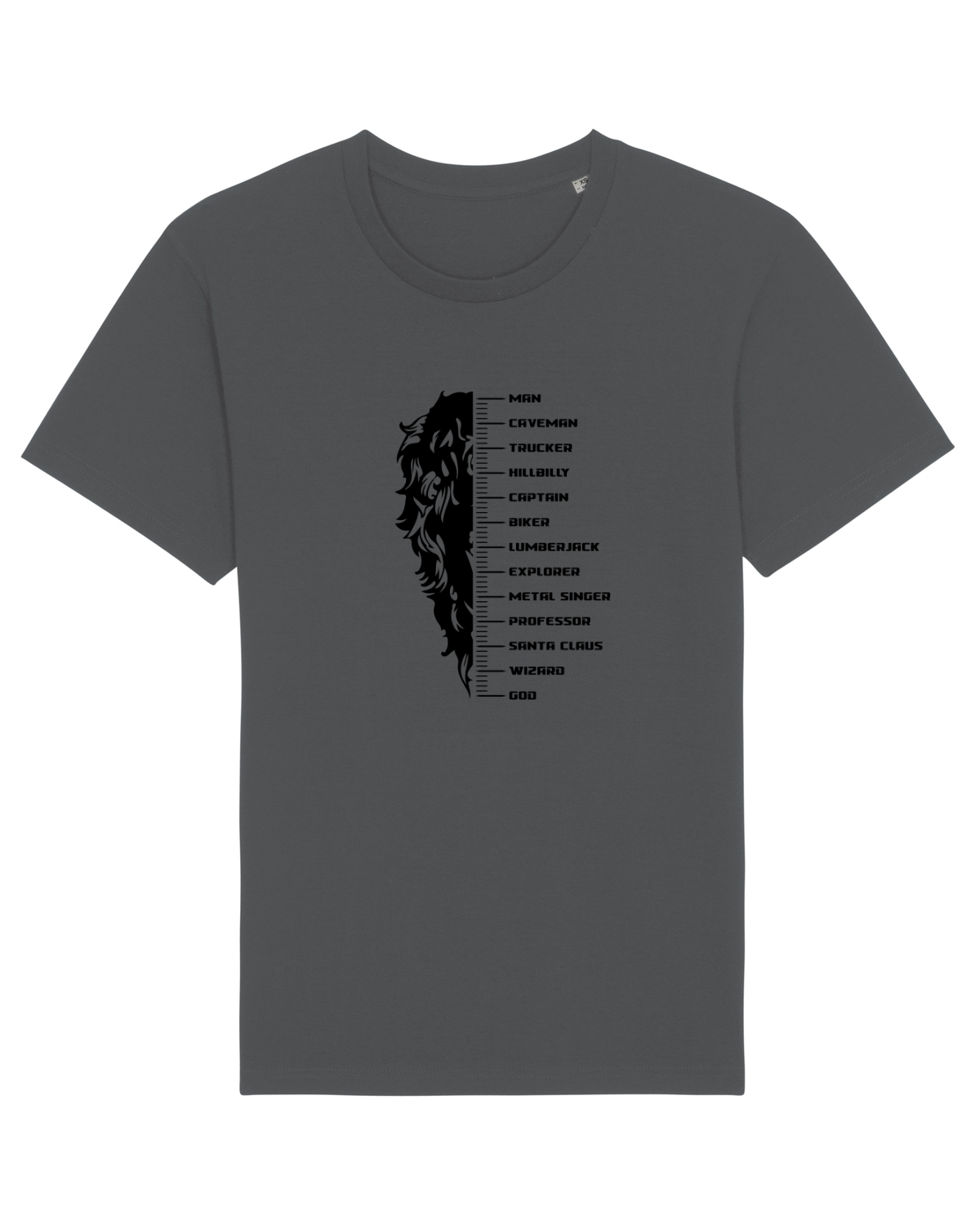 Tricou mânecă scurtă Unisex Rocker Anthracite