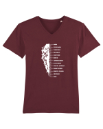 Bear Ruler White Tricou mânecă scurtă guler V Bărbat Presenter