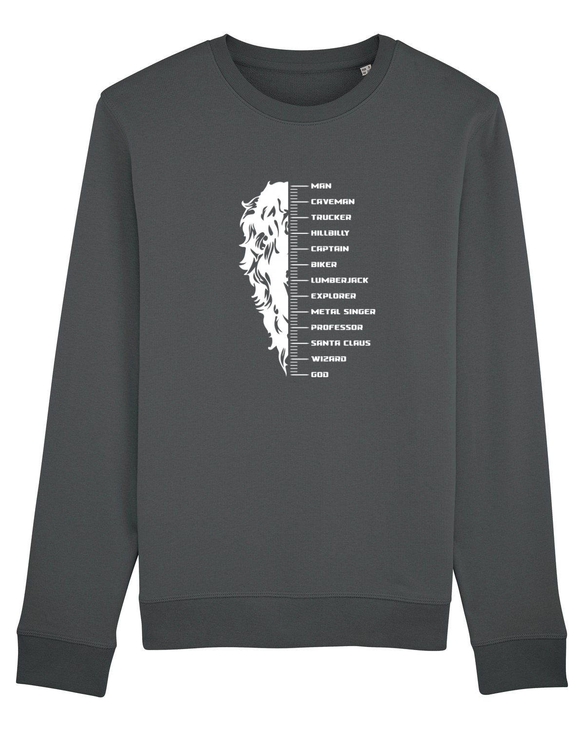 Bluză mânecă lungă Unisex Rise Anthracite