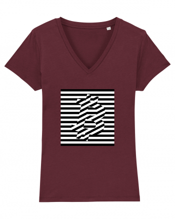 Bitcoin Stripes Burgundy