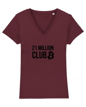 Bitcoin 21 Million Club (negru) Burgundy