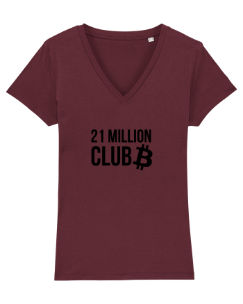 Bitcoin 21 Million Club (negru) Burgundy