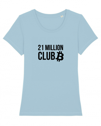 Bitcoin 21 Million Club (negru) Sky Blue