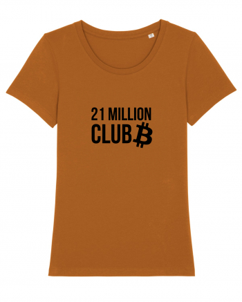 Bitcoin 21 Million Club (negru) Roasted Orange