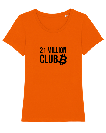 Bitcoin 21 Million Club (negru) Bright Orange