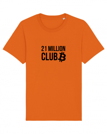 Bitcoin 21 Million Club (negru) Bright Orange