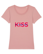 Kiss  Tricou mânecă scurtă guler larg fitted Damă Expresser