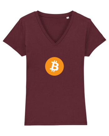 Bitcoin Logo Burgundy