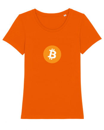 Bitcoin Logo Bright Orange