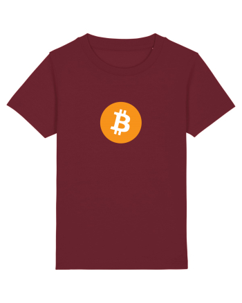 Bitcoin Logo Burgundy