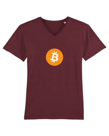 Bitcoin Logo Burgundy
