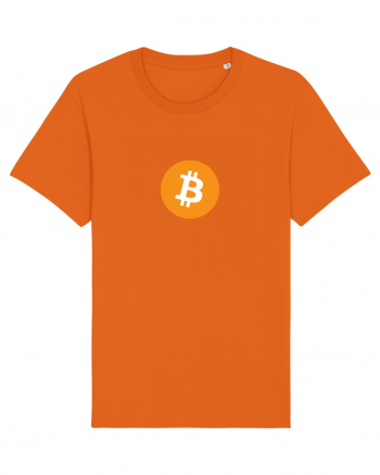 Bitcoin Logo Bright Orange