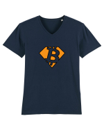 Bitcoin Hero Tricou mânecă scurtă guler V Bărbat Presenter