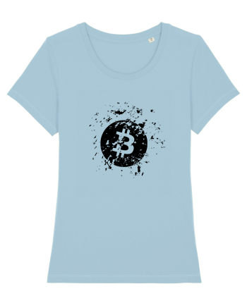 Bitcoin Explosion Sky Blue