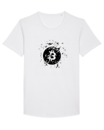 Bitcoin Explosion Tricou mânecă scurtă guler larg Bărbat Skater