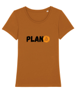 Plan B(itcoin) negru Tricou mânecă scurtă guler larg fitted Damă Expresser