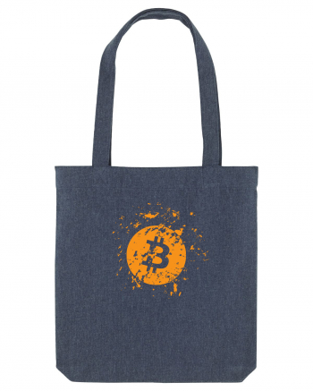 Bitcoin Explosion (orange) Midnight Blue