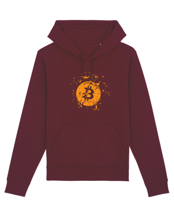 Bitcoin Explosion (orange) Burgundy