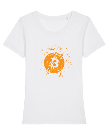 Bitcoin Explosion (orange) White