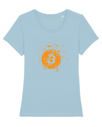 Bitcoin Explosion (orange) Sky Blue