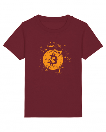 Bitcoin Explosion (orange) Burgundy