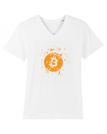 Bitcoin Explosion (orange) White