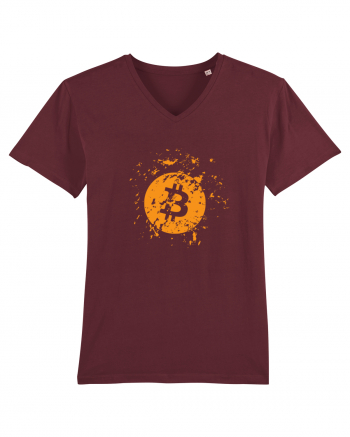 Bitcoin Explosion (orange) Burgundy