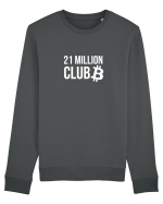 Bitcoin 21 Million Club (alb) Bluză mânecă lungă Unisex Rise