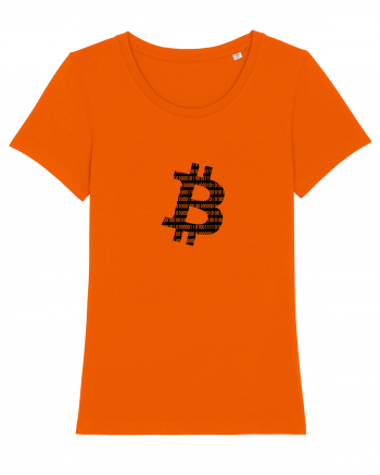 Bitcoin Binary Bright Orange