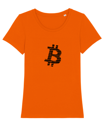 Bitcoin Binary Bright Orange