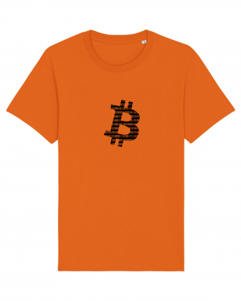 Bitcoin Binary Bright Orange
