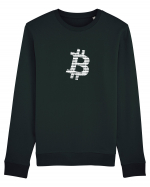 Bitcoin Binary (alb) Bluză mânecă lungă Unisex Rise