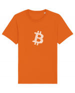 Bitcoin Binary (alb) Tricou mânecă scurtă Unisex Rocker