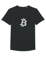 Bitcoin Binary (alb) Tricou mânecă scurtă guler larg Bărbat Skater