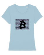 Bitcoin Binary Box Tricou mânecă scurtă guler larg fitted Damă Expresser