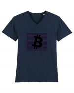 Bitcoin Binary Box Tricou mânecă scurtă guler V Bărbat Presenter